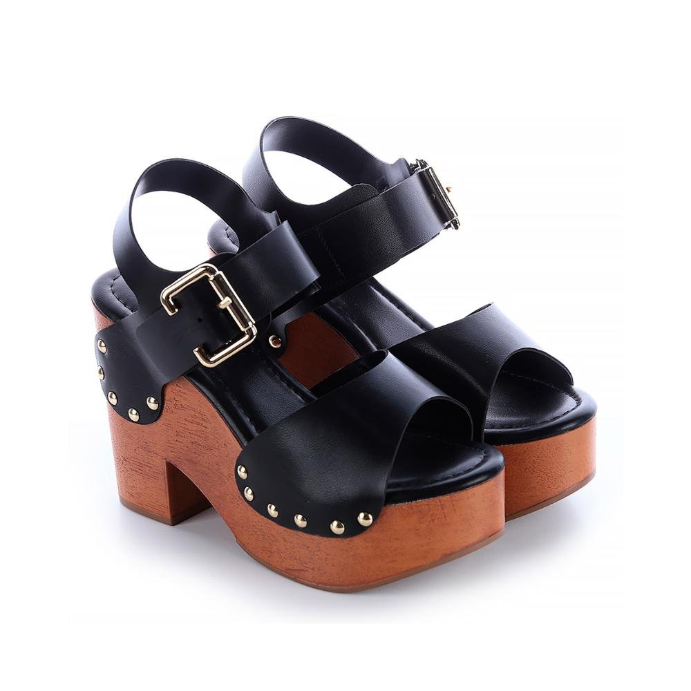 Sandália Plataforma Boho Chloe Preto Preto 3