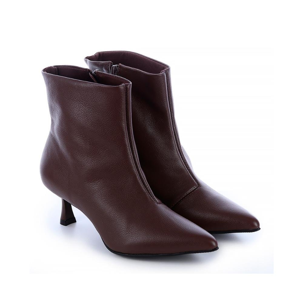 Bota de Couro Salto Taça Bella Marrom Marrom 3