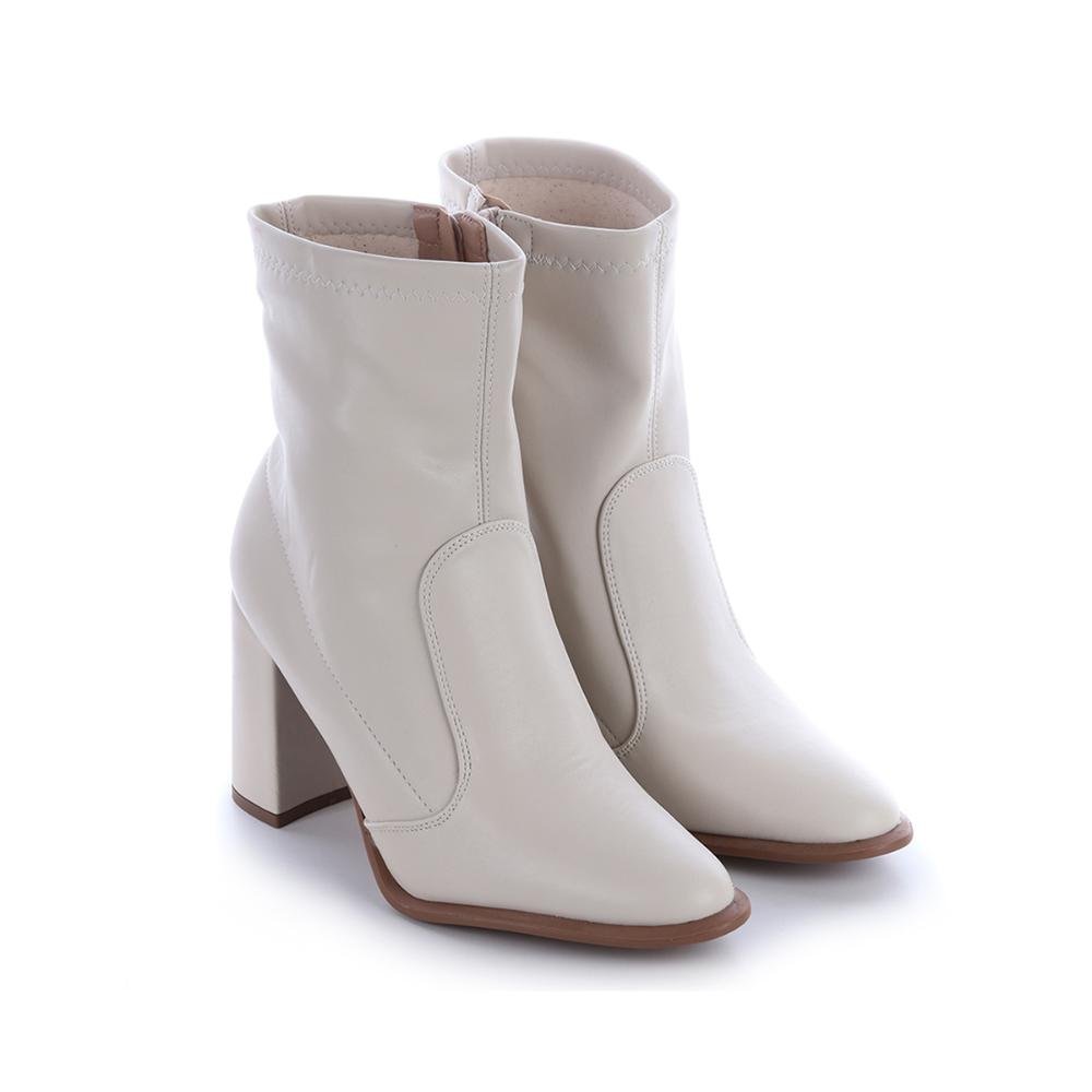 Bota Salto Bloco Julia Off White Off White 3