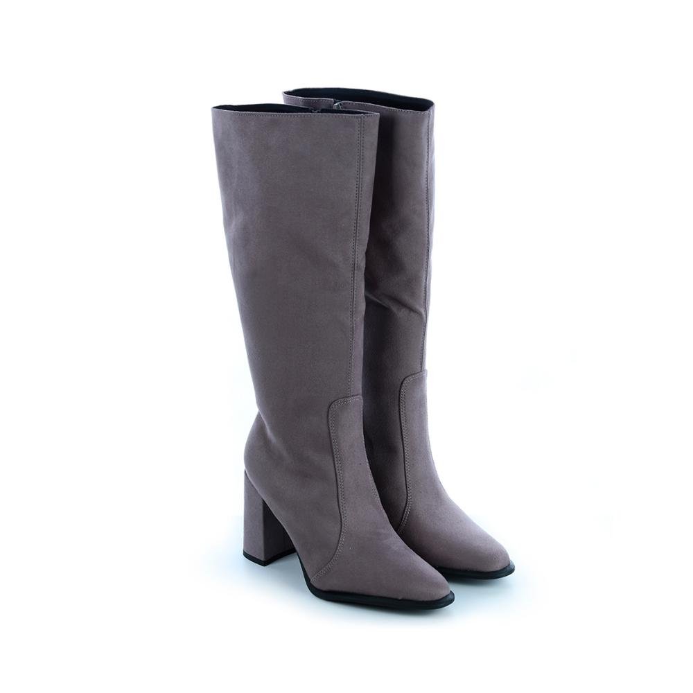 Bota Salto Bloco Carol Cinza Cinza 3