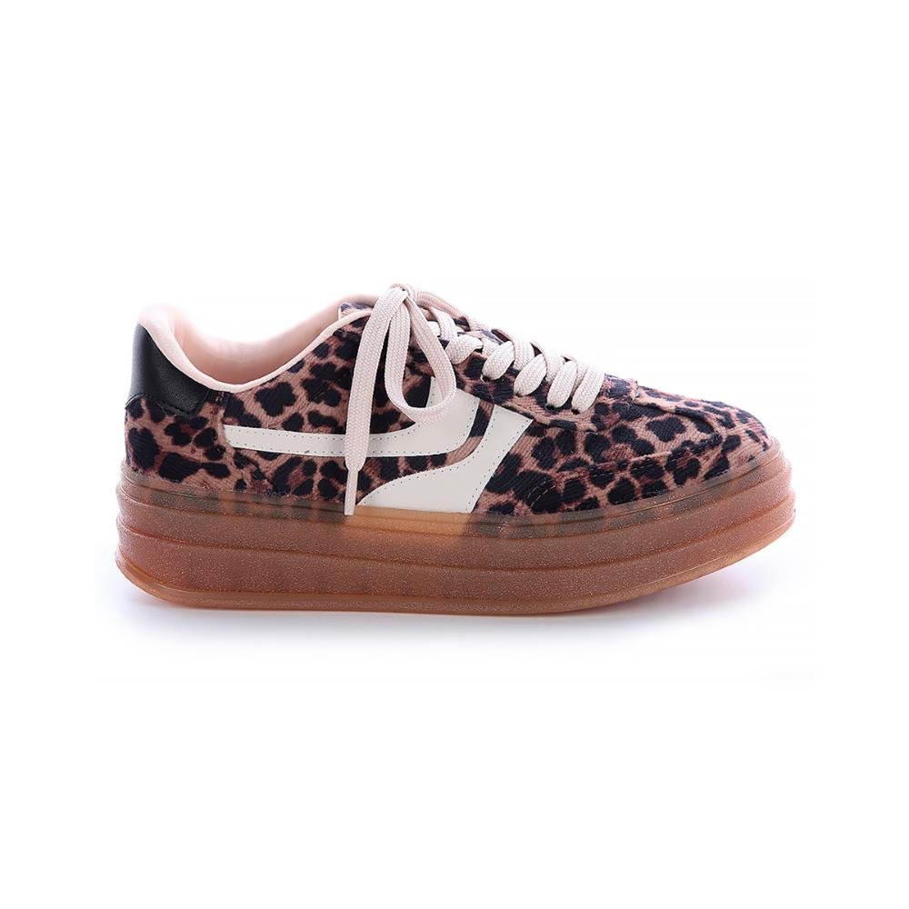 Tênis Plataforma Feminino Danni Onça Onça 1