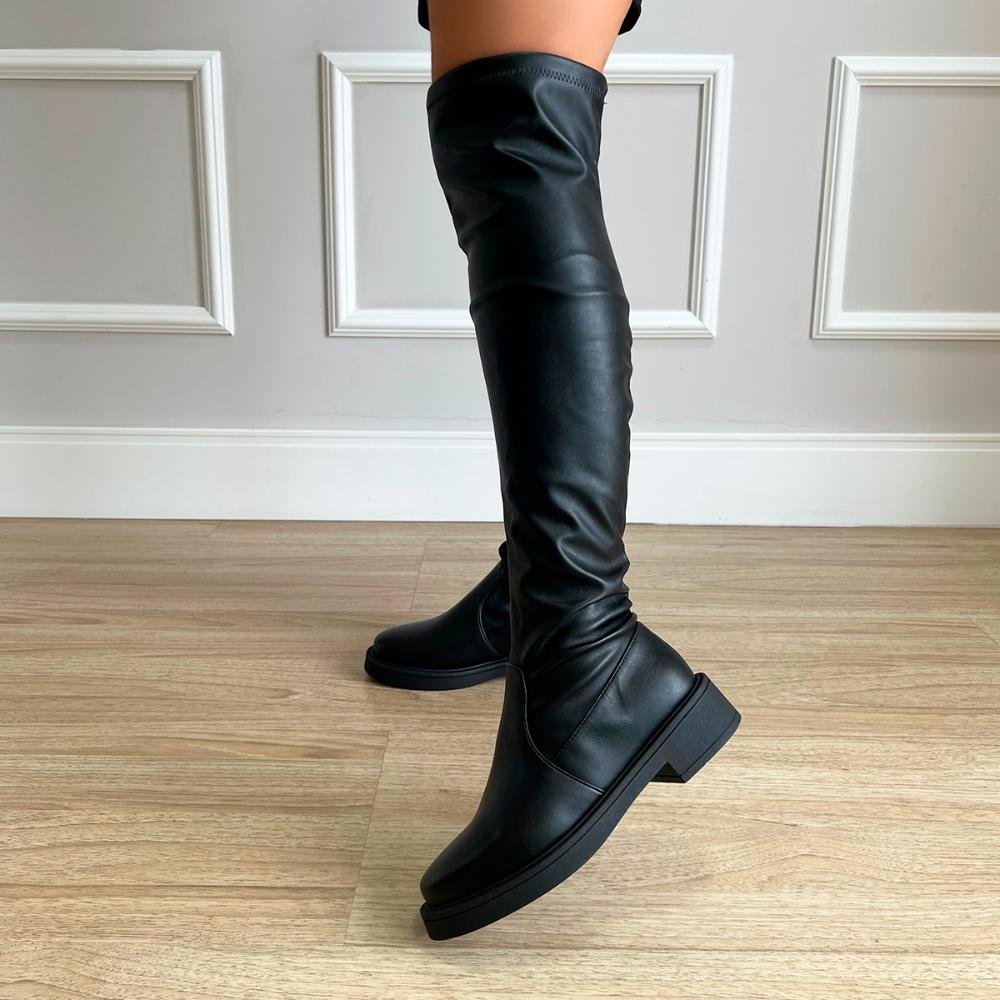 Bota Over The Knee Izzy Preto Preto 8