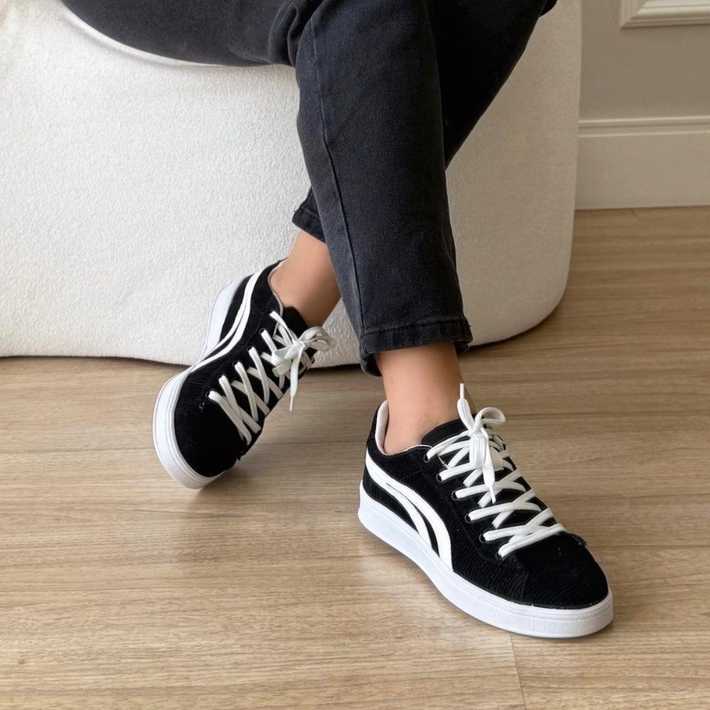 Tênis Feminino Classico Preto Preto 2