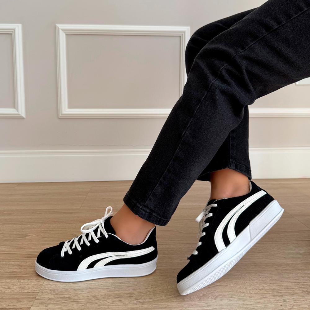 Tênis Feminino Classico Preto Preto 5