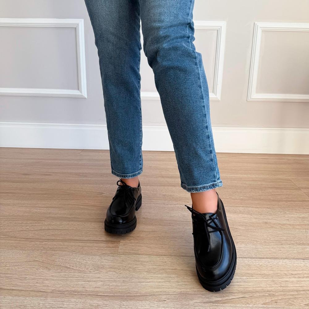 Mocassim Feminino Tratorado Julieta Preto Preto 4