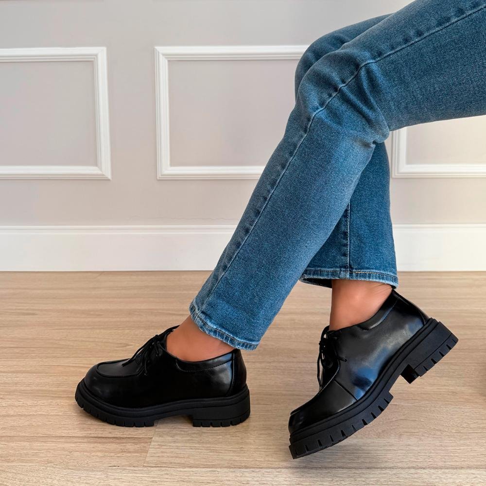 Mocassim Feminino Tratorado Julieta Preto Preto 5