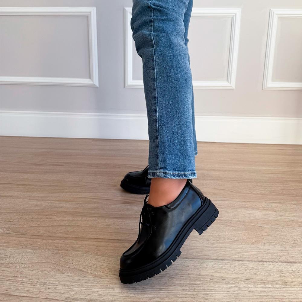 Mocassim Feminino Tratorado Julieta Preto Preto 6