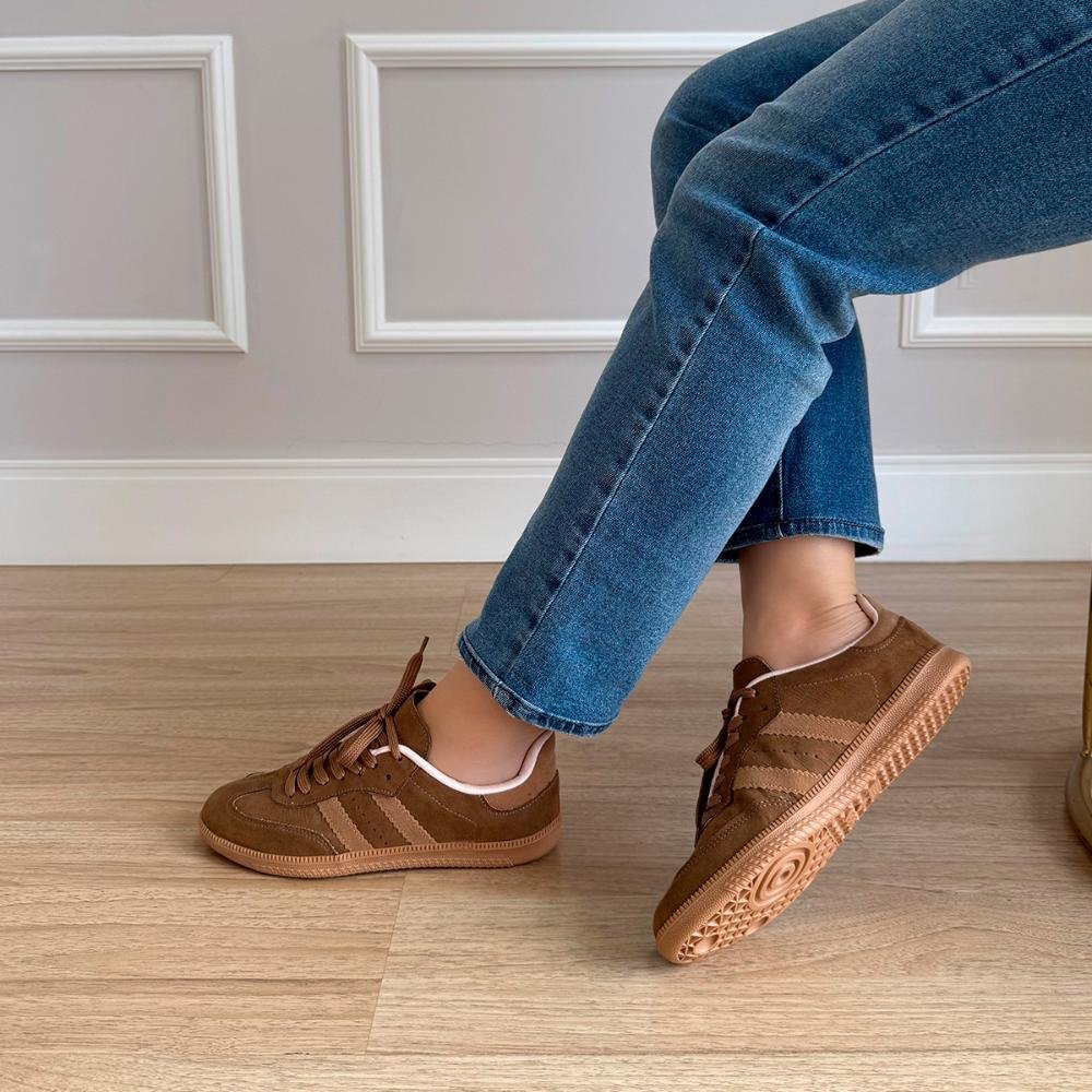 Tênis Flatform Manu Camurça Marrom 5