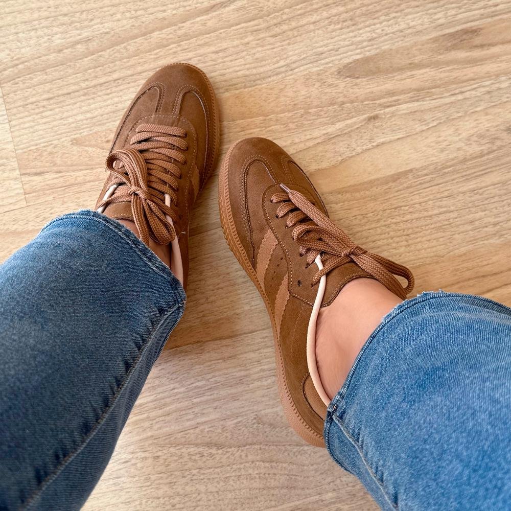 Tênis Flatform Manu Camurça Marrom Marrom 2