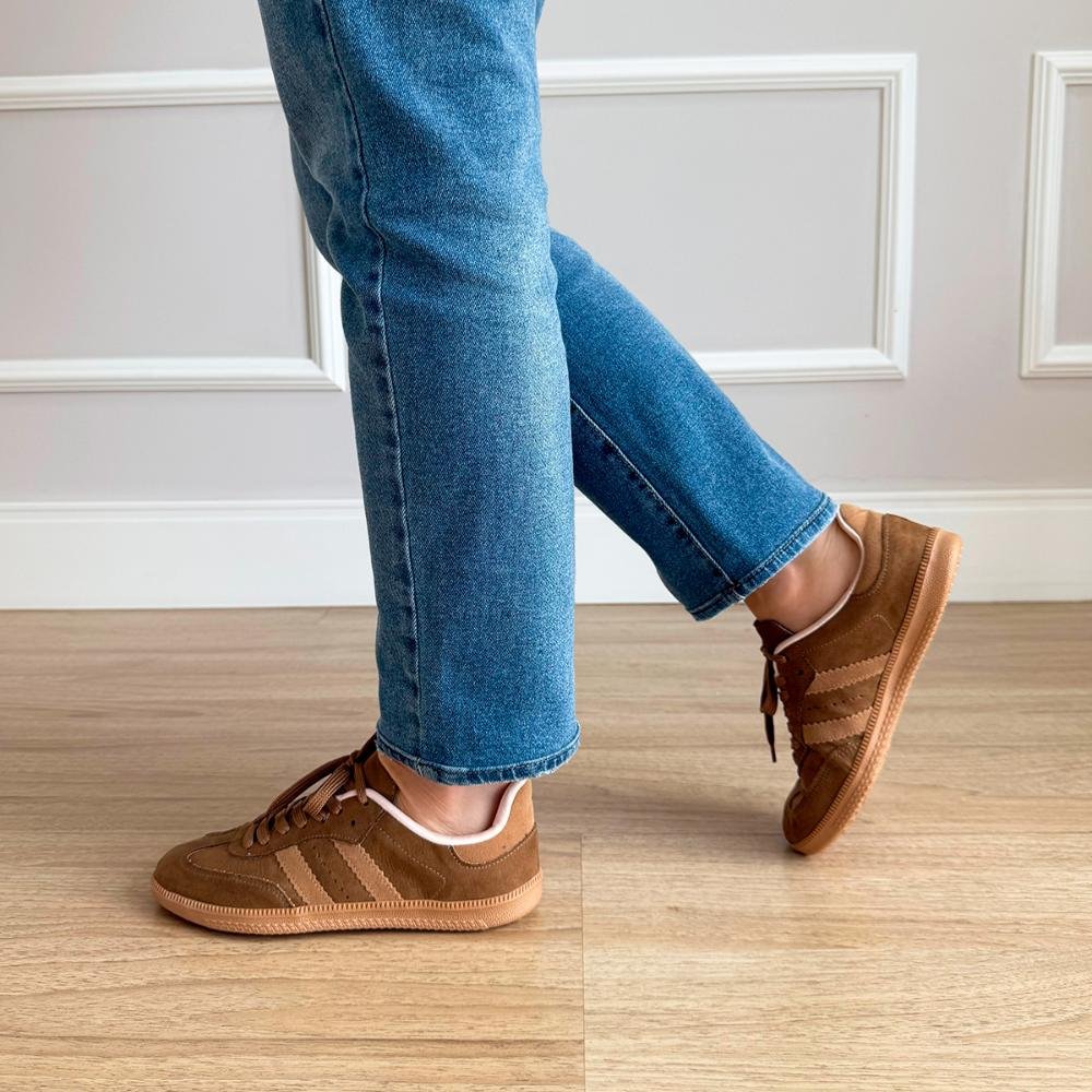 Tênis Flatform Manu Camurça Marrom Marrom 4