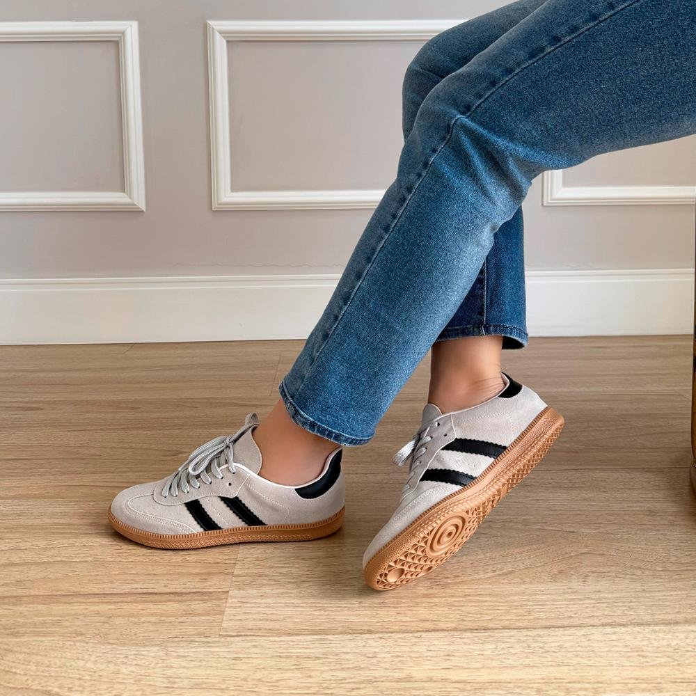 Tênis Flatform Manu Cinza com Preto Cinza 2