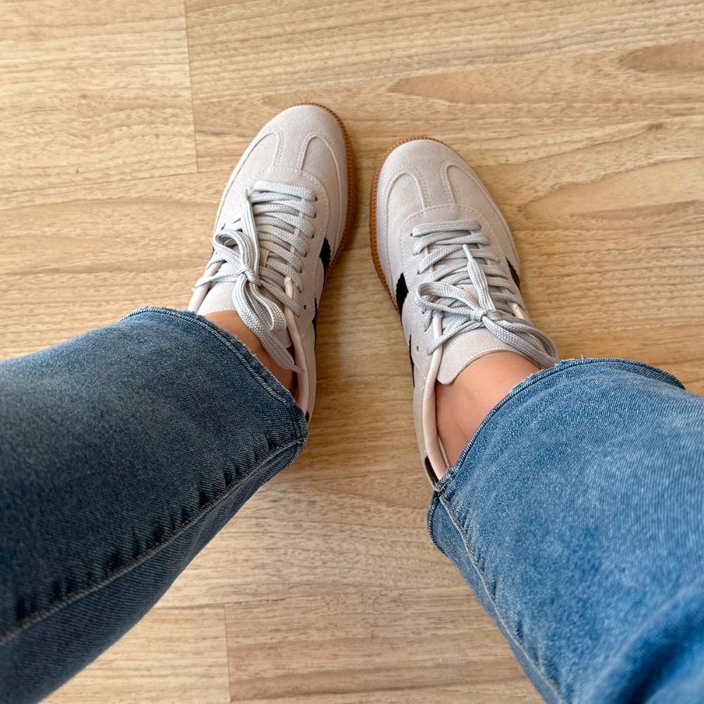 Tênis Flatform Manu Cinza com Preto Cinza 4