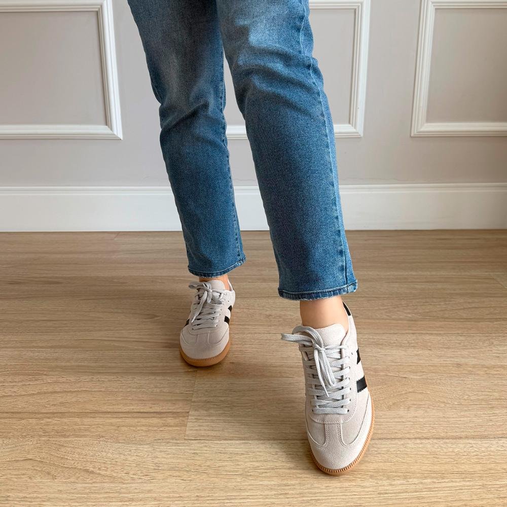 Tênis Flatform Manu Cinza com Preto Cinza 5
