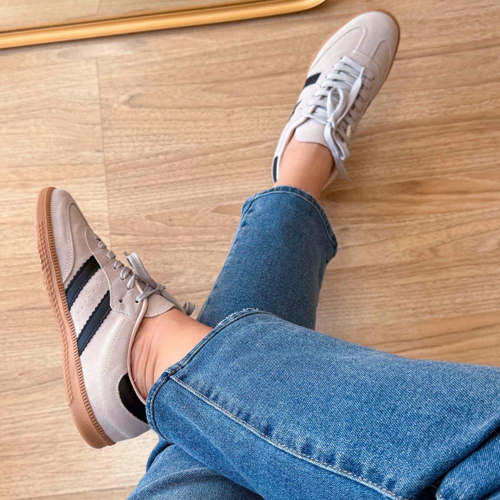 Tênis Flatform Manu Cinza com Preto Cinza 6