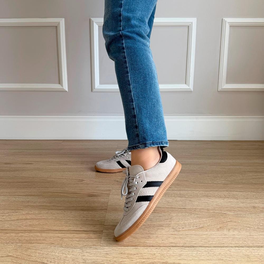 Tênis Flatform Manu Cinza com Preto Cinza 7