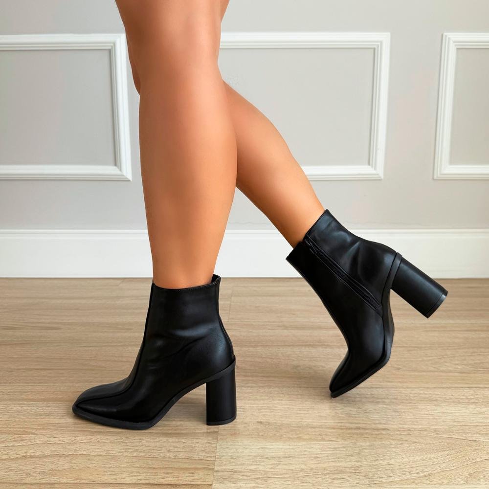 Bota Feminina Salto Bloco Lucy Preto Preto 7