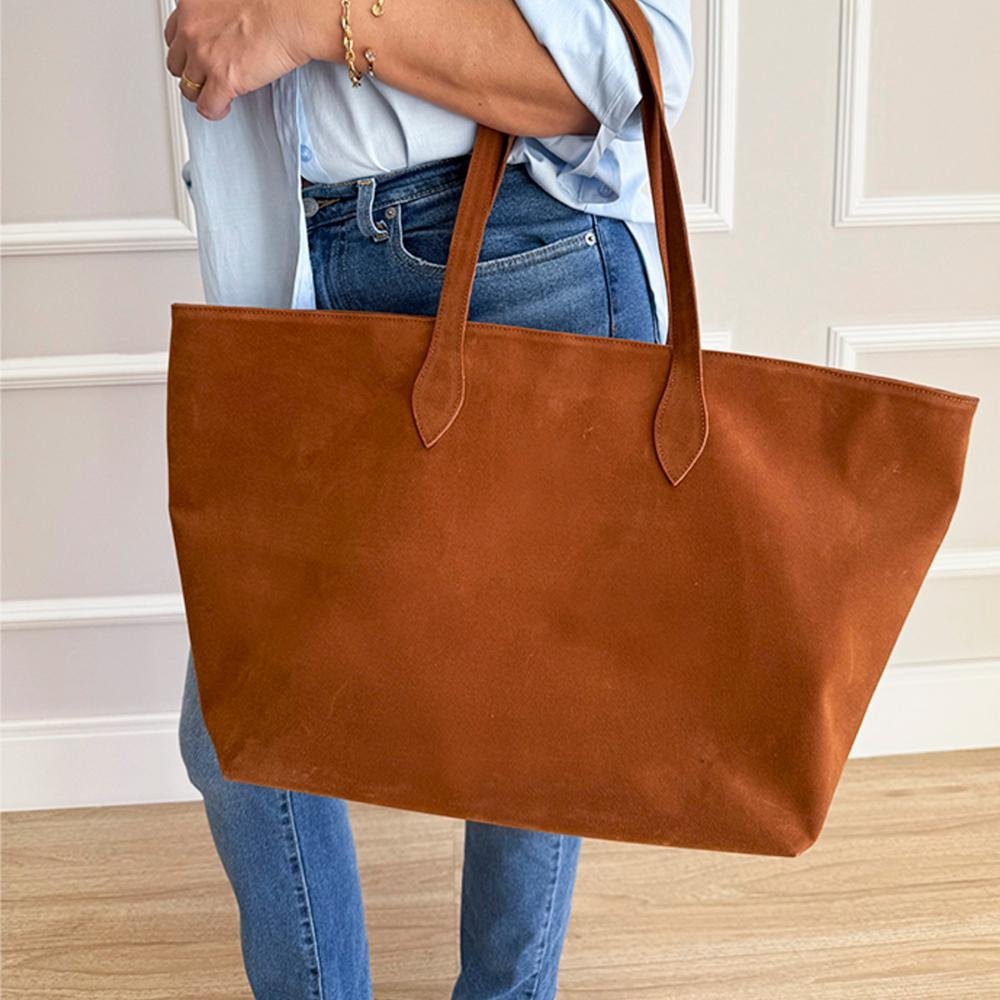 Bolsa Grande 2 em 1 Francy Camurça Caramelo Caramelo 5