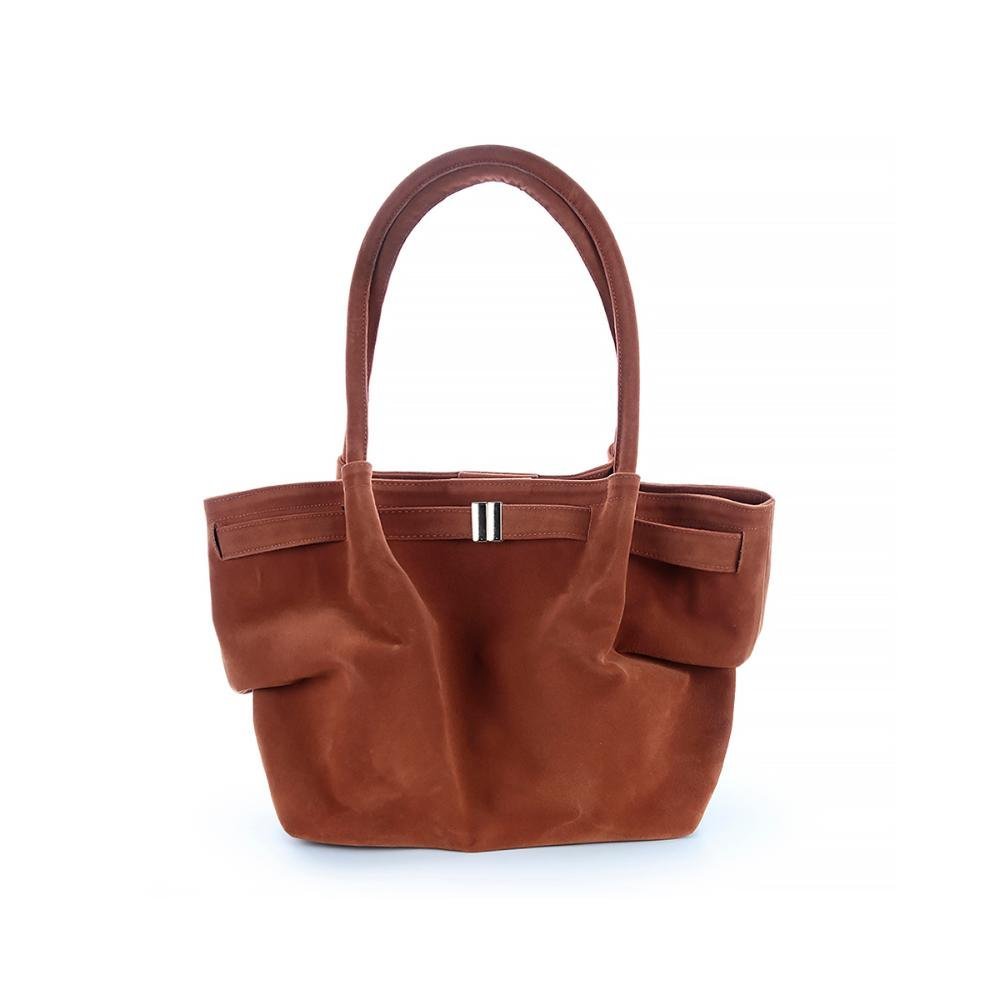 Bolsa Média 2 em 1 Nikky Camurça Caramelo