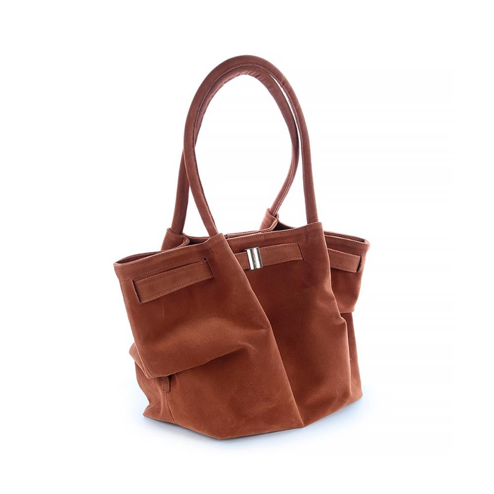 Bolsa Média 2 em 1 Nikky Camurça Caramelo Caramelo 4