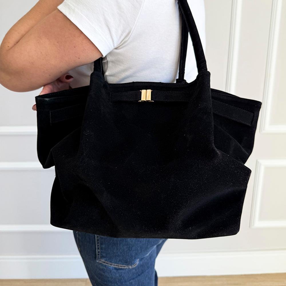 Bolsa Média 2 em 1 Nikky Camurça Preto Preto 5
