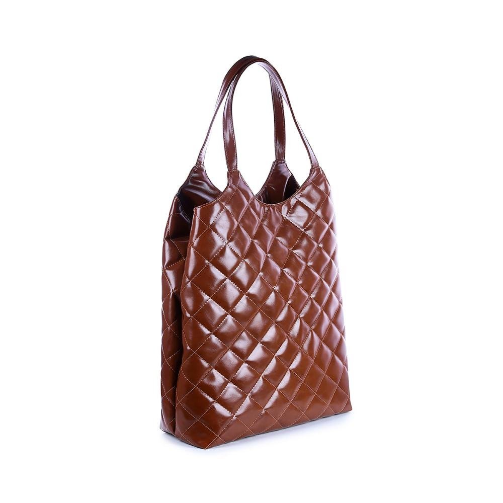 Bolsa Saco Grande 2 em 1 Matelassê Mannu Caramelo Caramelo 4
