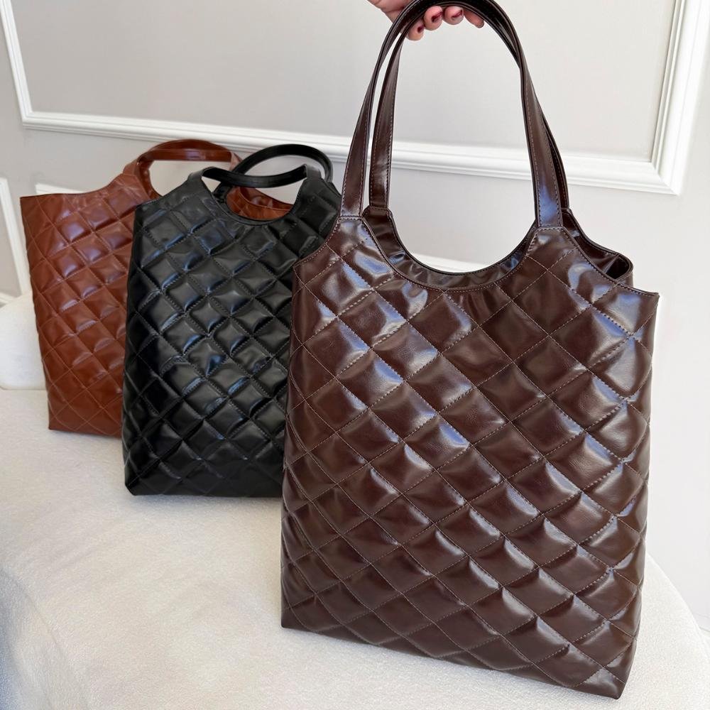 Bolsa Saco Grande 2 em 1 Matelassê Mannu Marrom Marrom 8