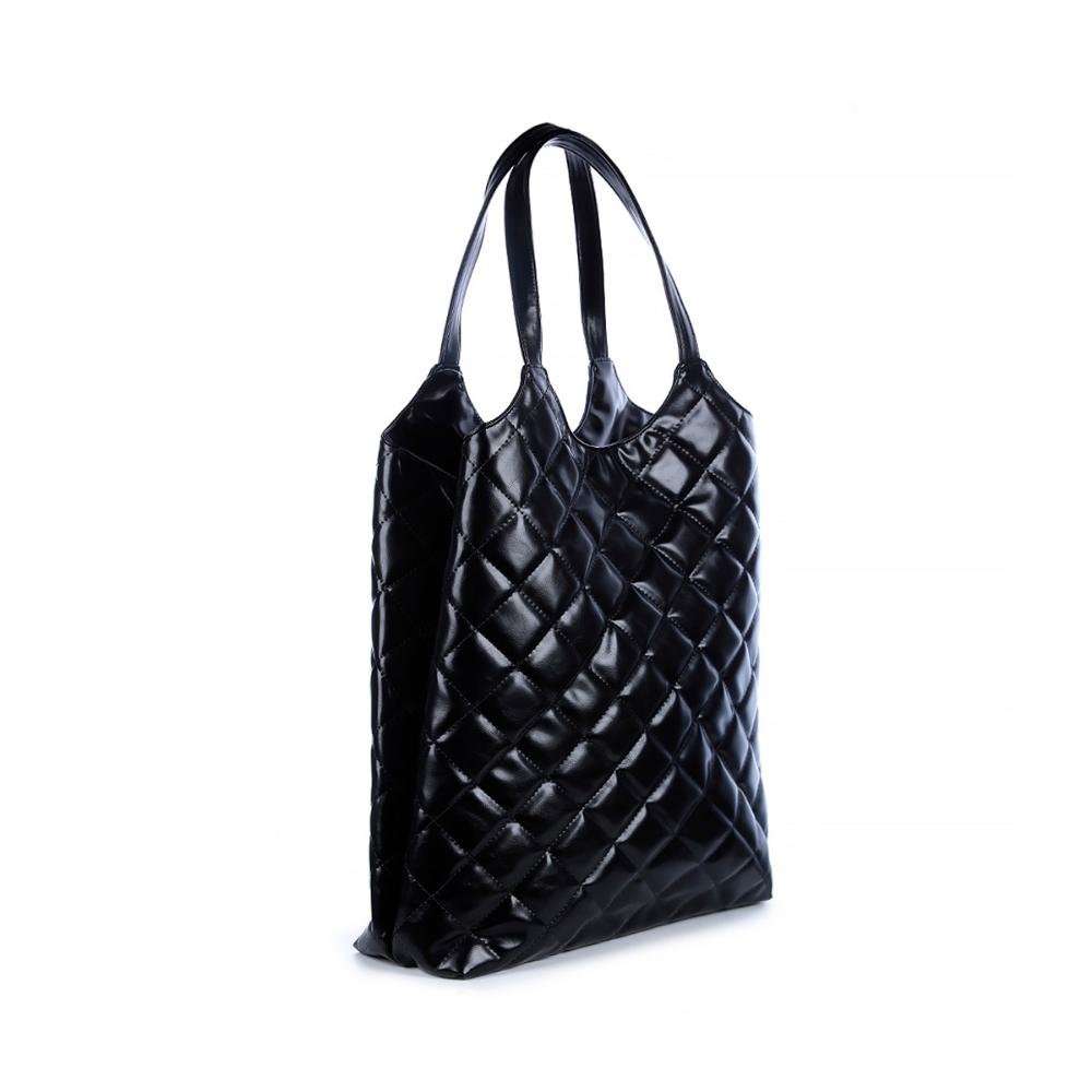 Bolsa Saco Grande 2 em 1 Matelassê Mannu Preto Preto 3