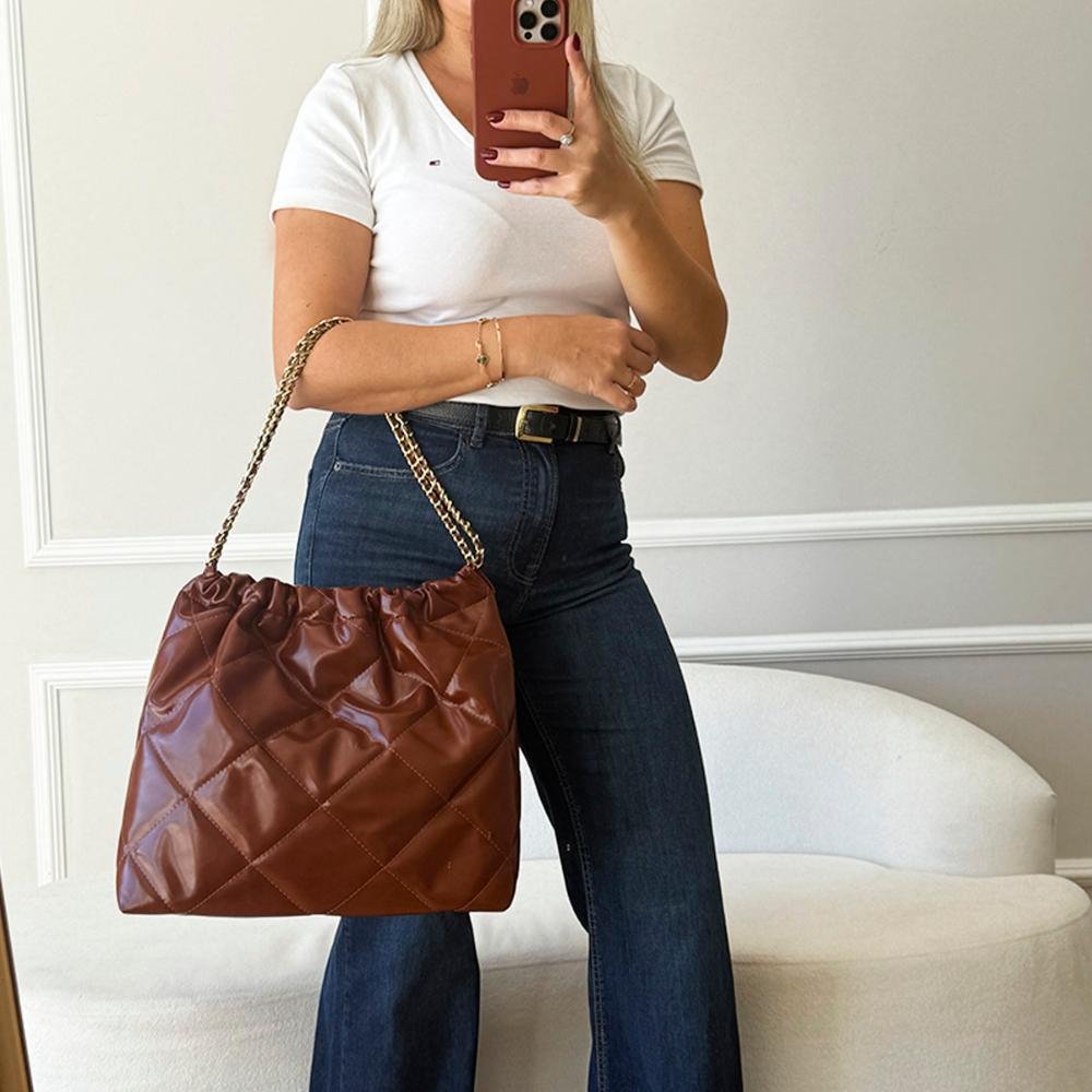 Bolsa Média Debby Marrom Whisky Marrom 5