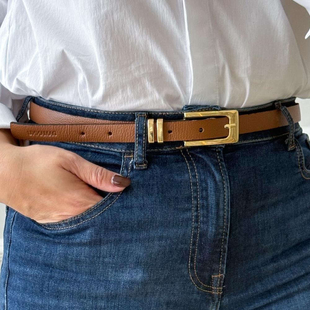 Anne - Cinto Femino Couro Legítimo Caramelo Caramelo 5