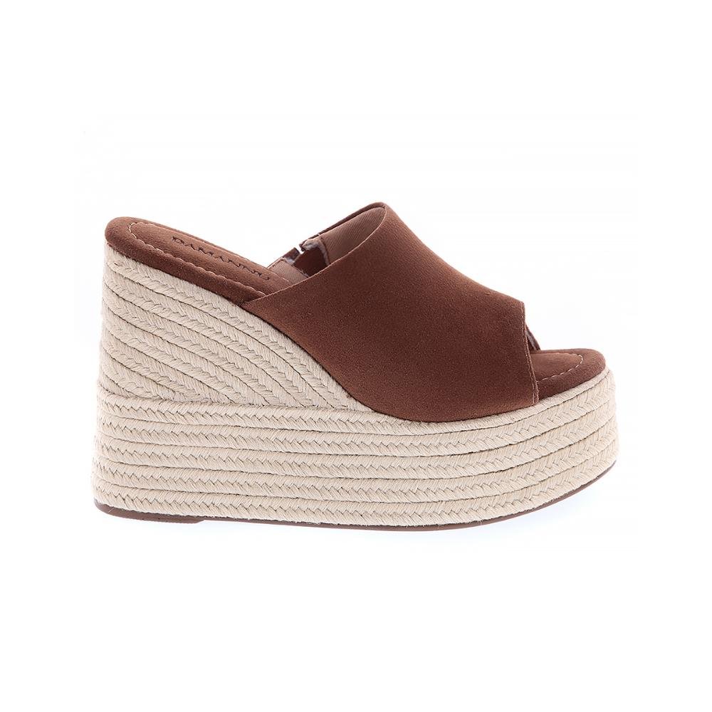 Luna - Tamanco Plataforma Corda Marrom