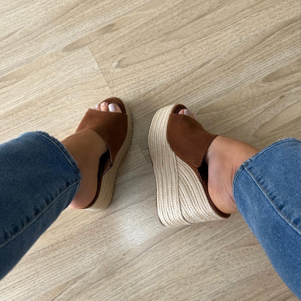 Luna - Tamanco Plataforma Corda Marrom Marrom 4