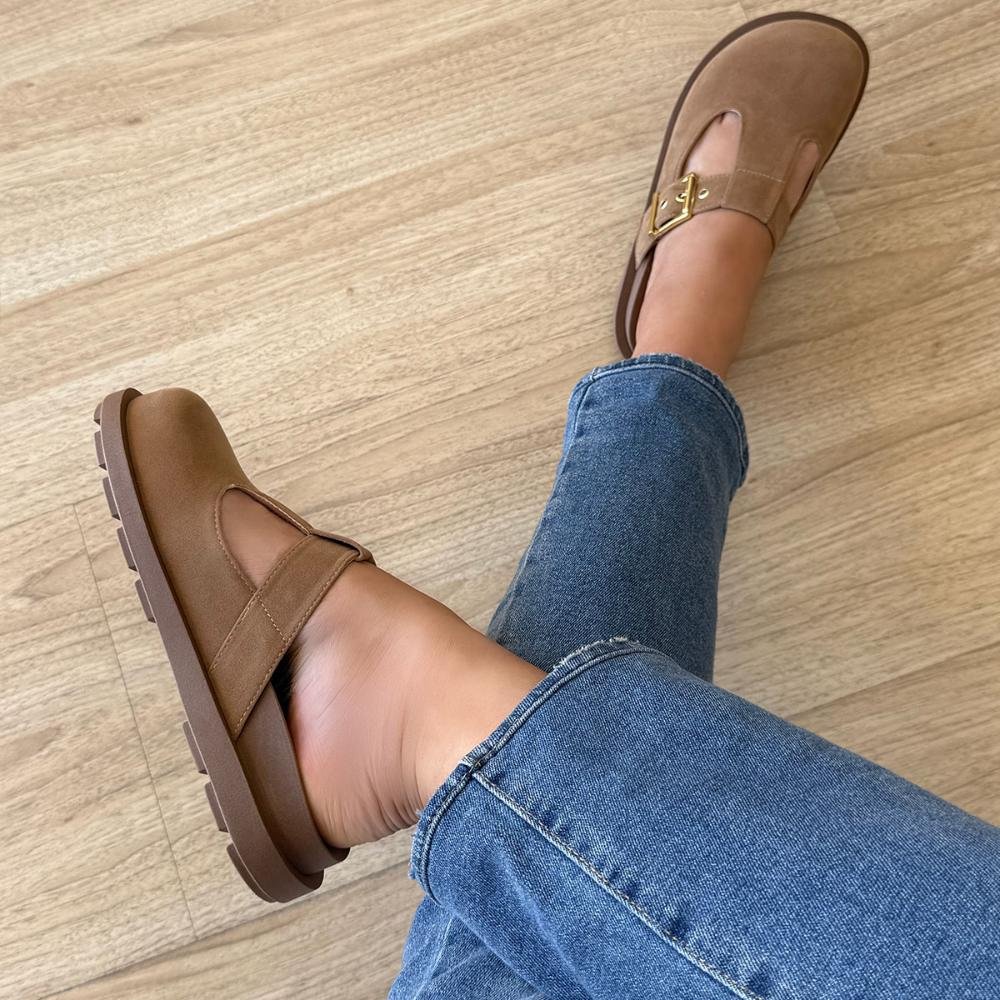 Jamile - Clog Feminino Tratorado Anatômico Camurça Bege Bege 2