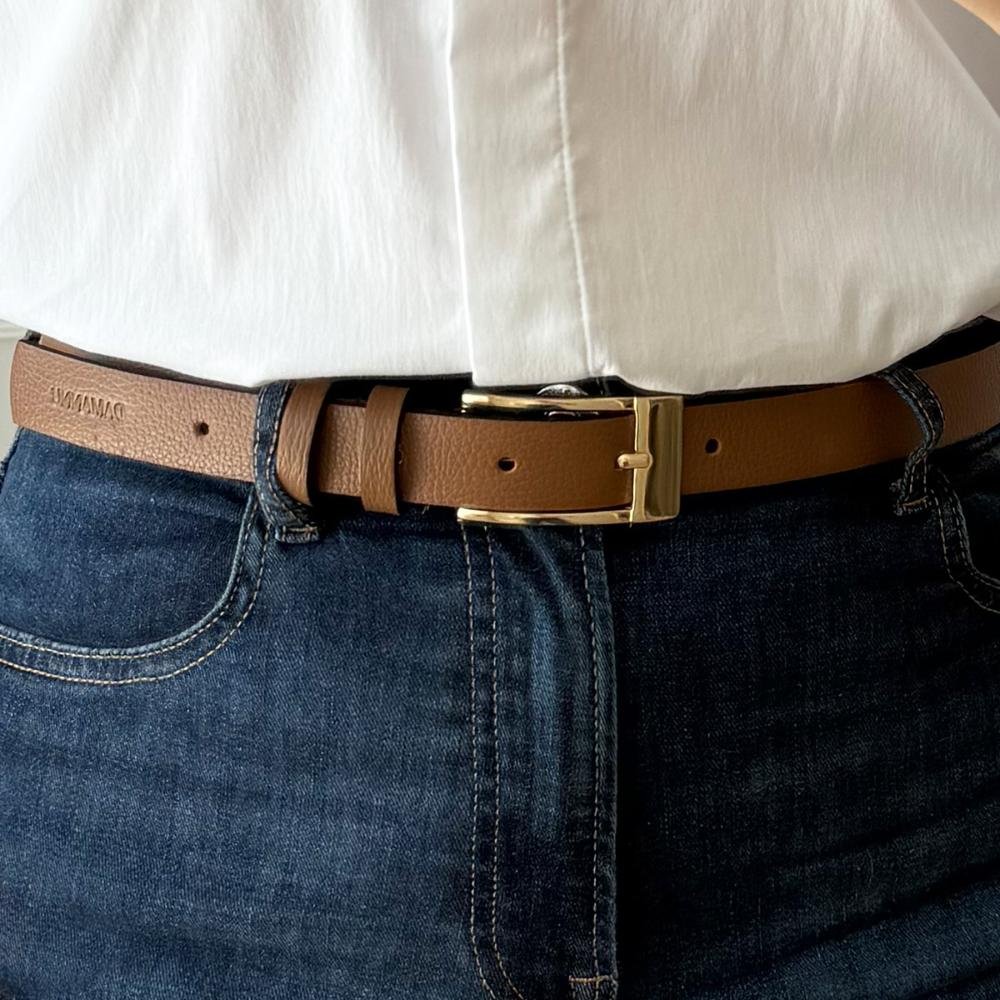 Luana - Cinto Femino Couro Legítimo Caramelo Caramelo 2