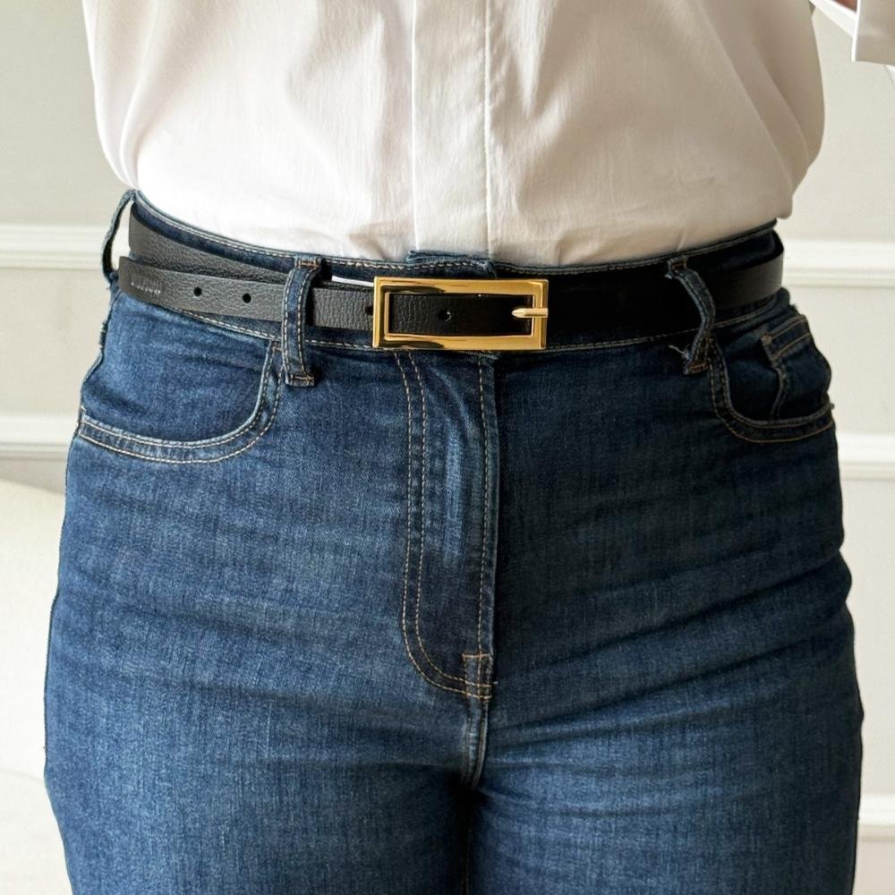 Ludmila - Cinto Femino Couro Legítimo Preto Preto 2