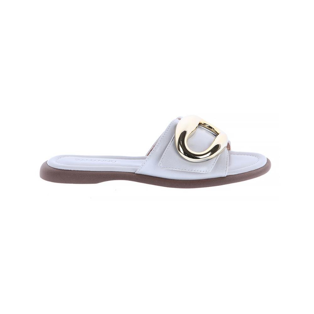 Niky - Rasteira Minimalista Aplique Dourado Orgânico