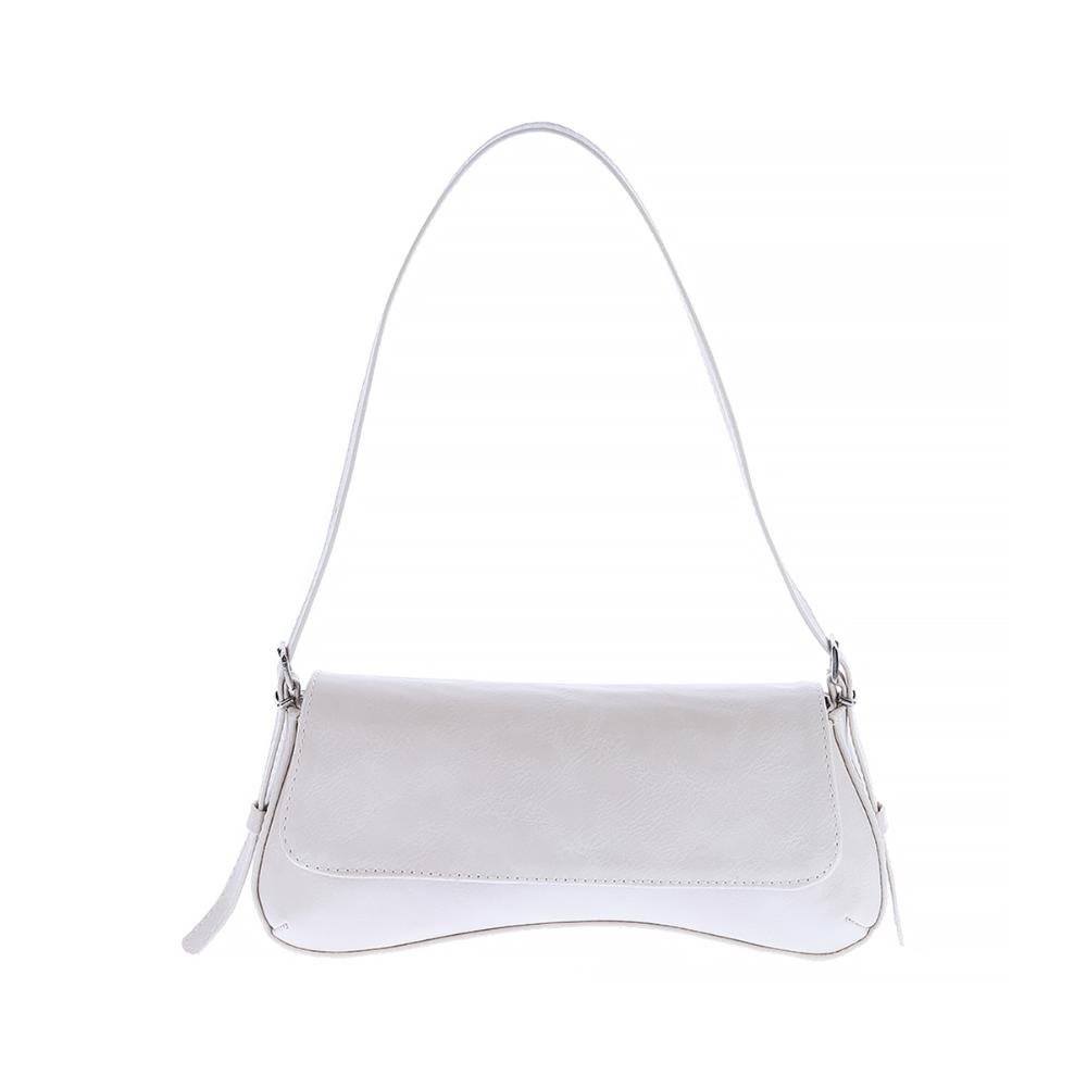 Megan - Bolsa Baguete Minimalista Off White