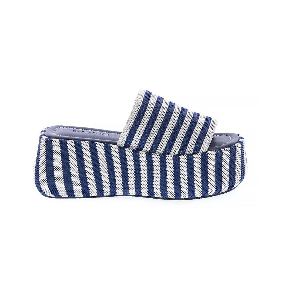 Jady - Tamanco Plataforma Tramado Azul