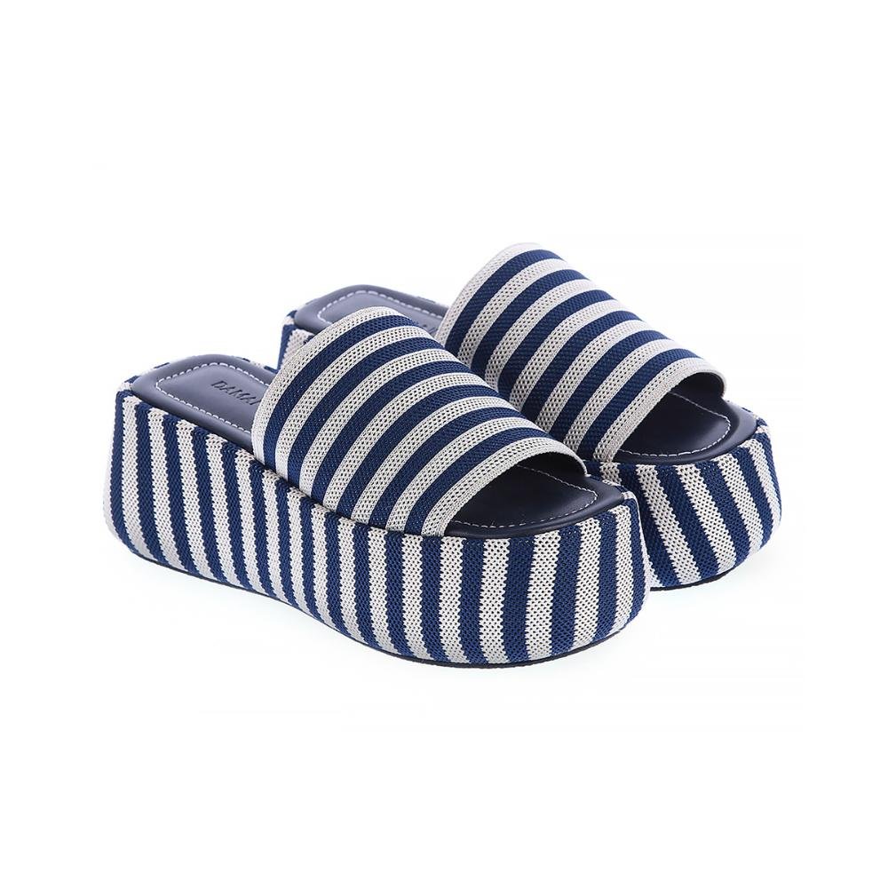 Jady - Tamanco Plataforma Tramado Azul Azul 2