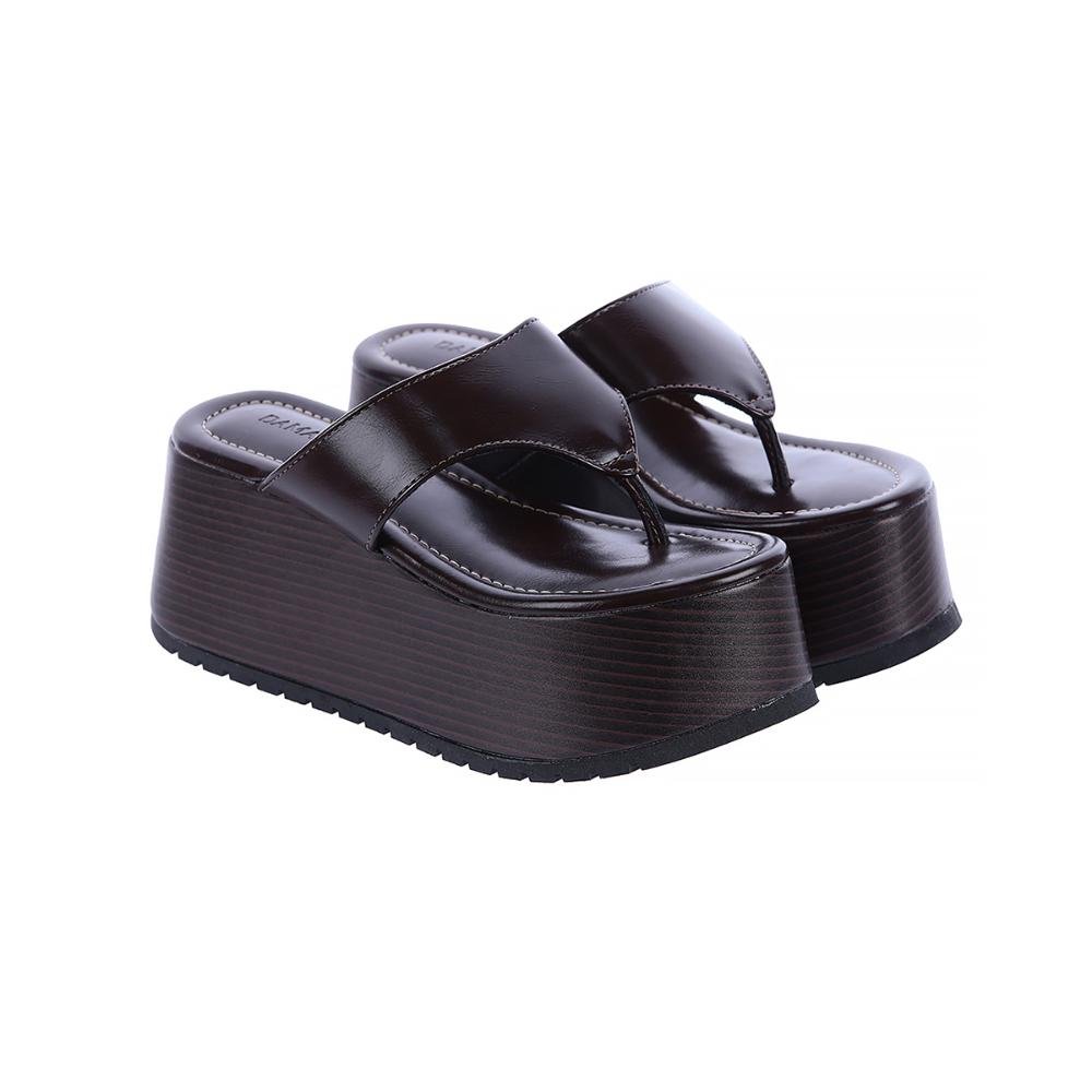 Sophie - Tamanco Flatform Tratorado Marrom Marrom 2