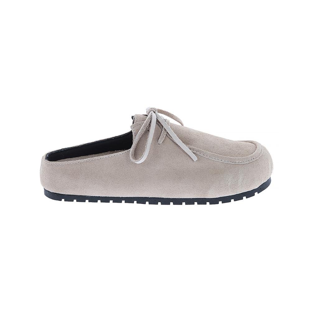 Sandy - Mule Feminino Camurça de Couro Legítimo Bege