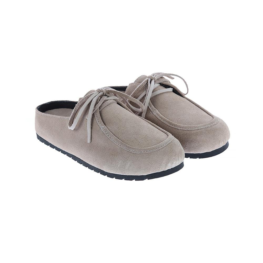 Sandy - Mule Feminino Camurça de Couro Legítimo Bege Bege 3