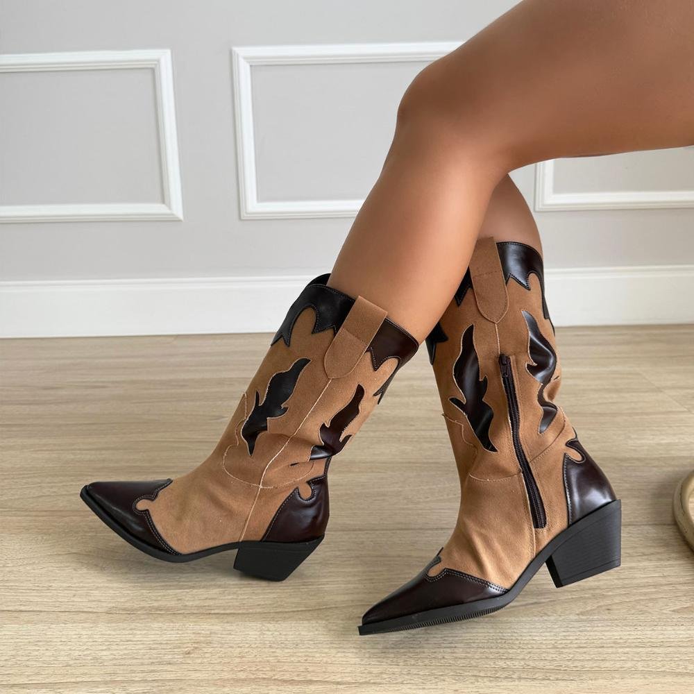 Michelle - Bota Feminina Country Camurça Capuccino Marrom 4