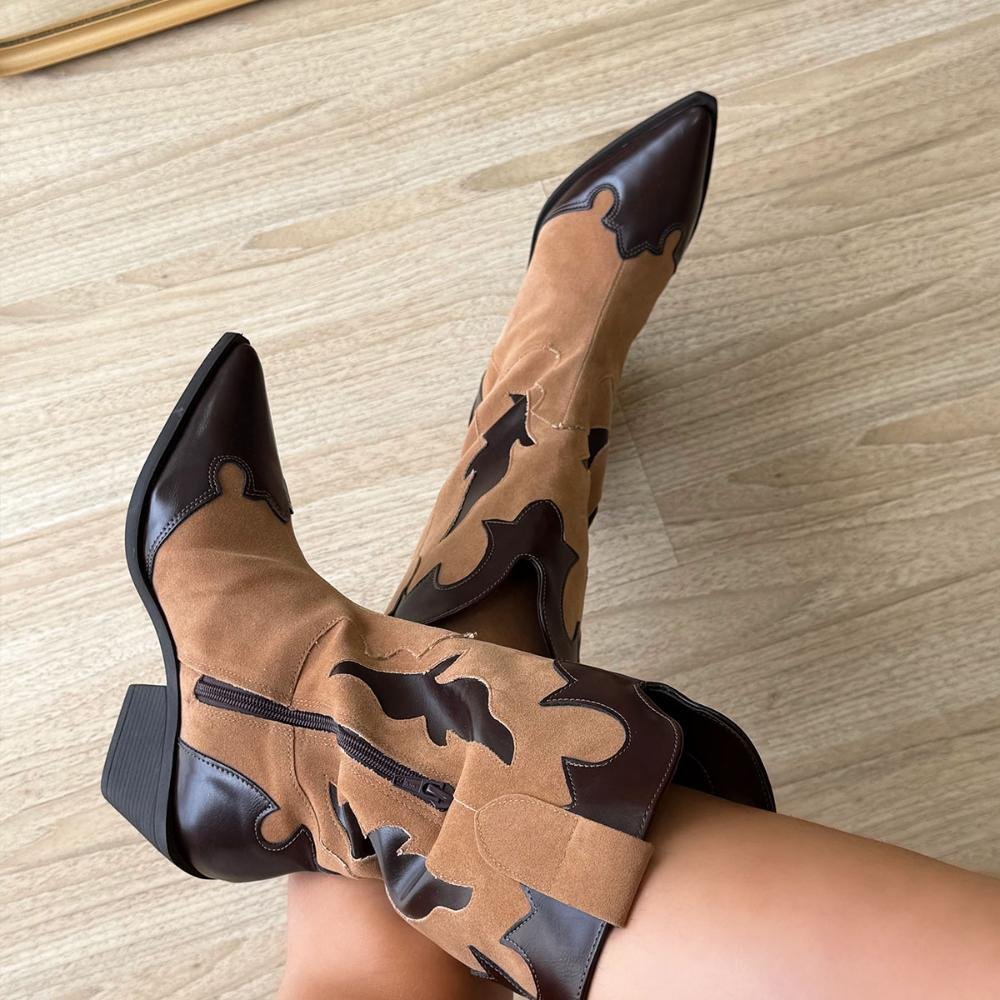 Michelle - Bota Feminina Country Camurça Capuccino Marrom 6