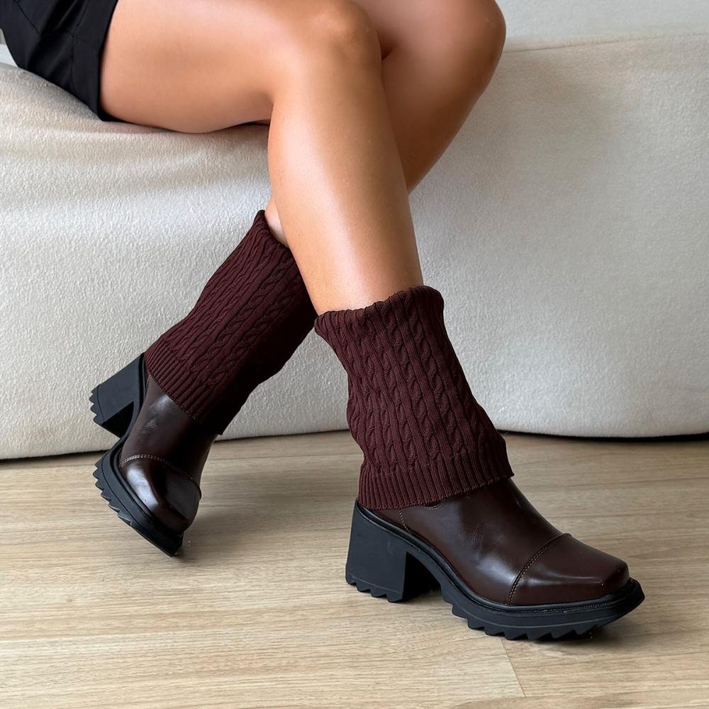 Betina - Bota Meia Tratorada Marrom Marrom 3