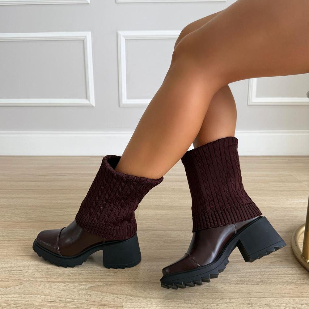 Betina - Bota Meia Tratorada Marrom Marrom 5