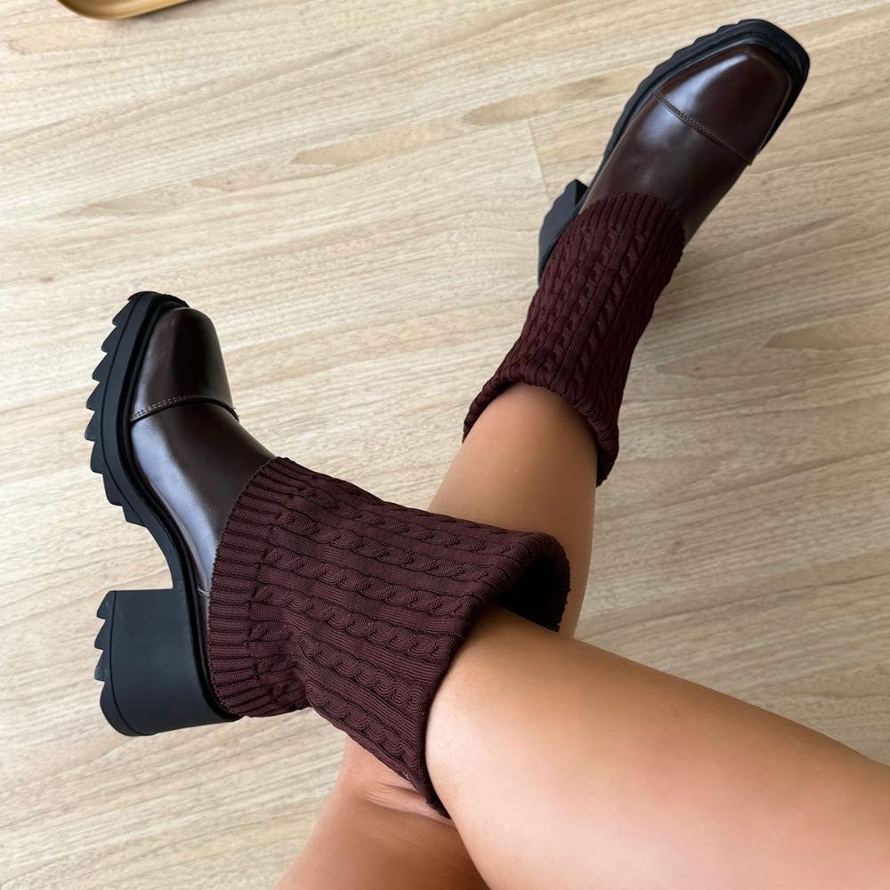 Betina - Bota Meia Tratorada Marrom Marrom 6