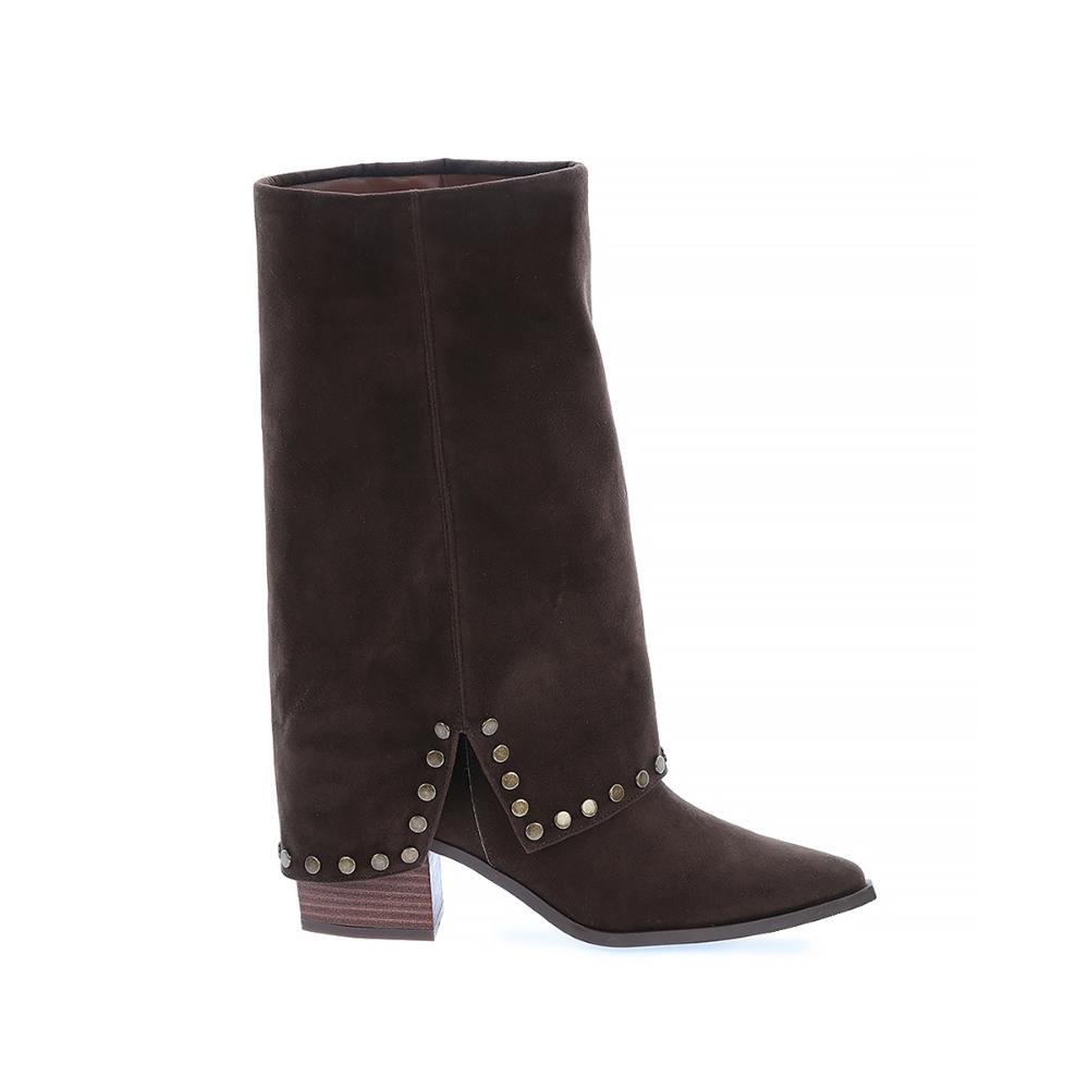 Larissa - Bota Country Western Capa com Tachas Marrom