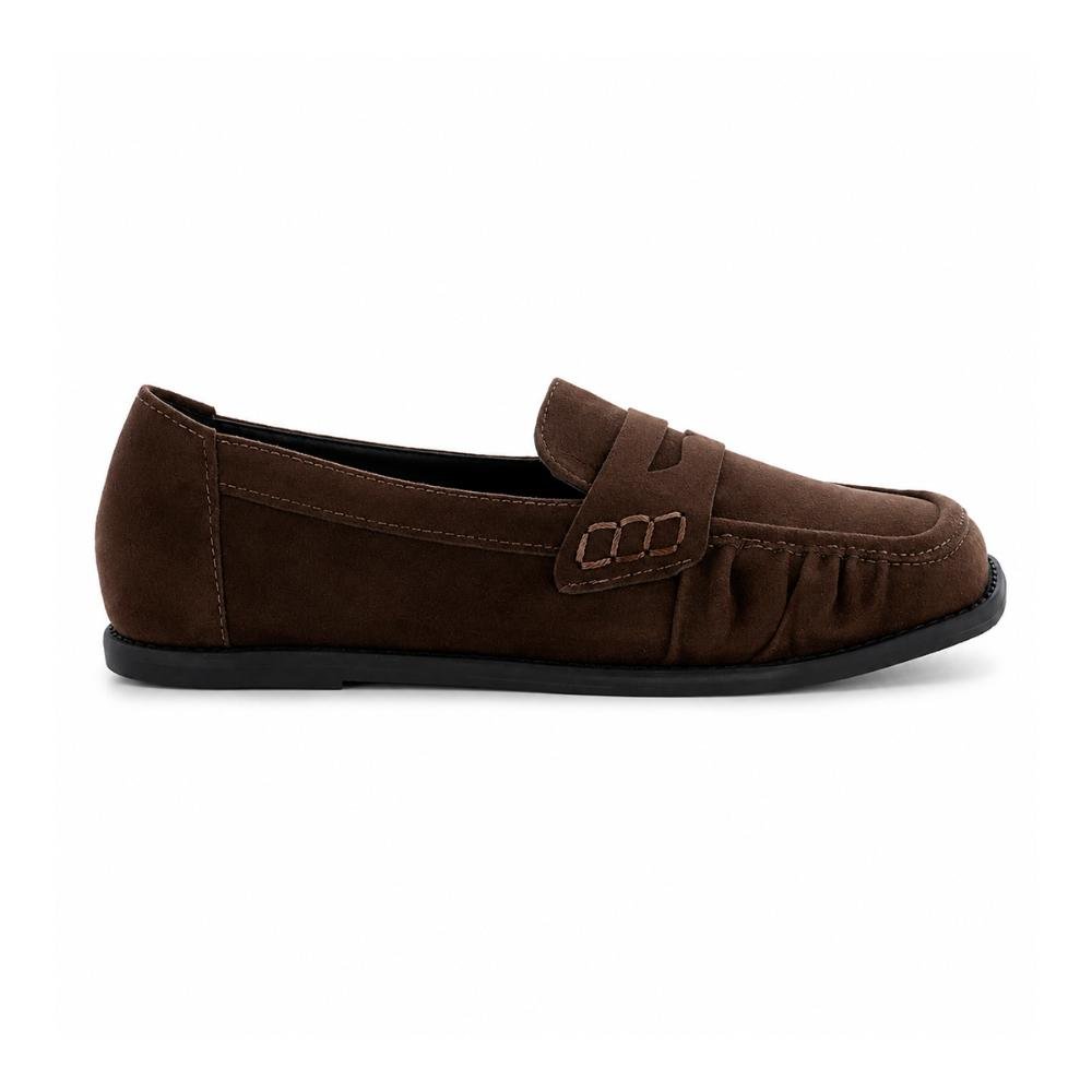 Layla - Mocassim Feminino Camurça Marrom