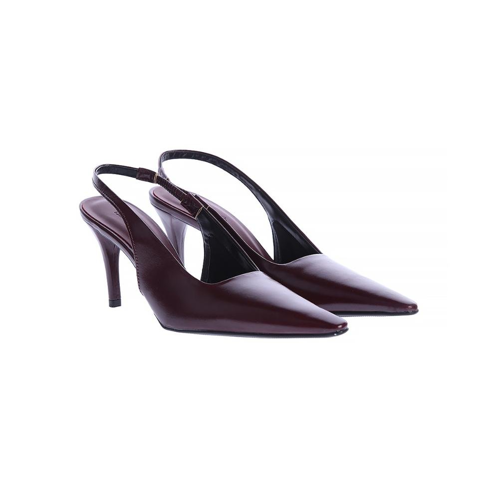 Nubia - Scarpin Slingback Damannu Shoes Marsala Marrom 2