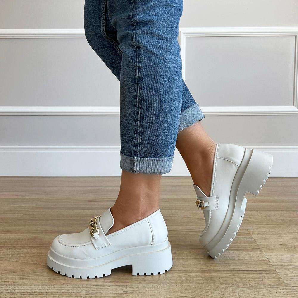 Mocassim Thassia Off White Branco 4